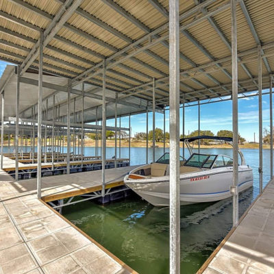 Boat slips for rent at the marina at The Hudson on Lake Travis